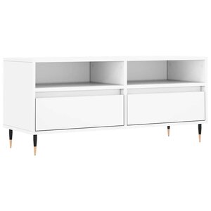 vidaXL Meuble TV blanc 100x34 5x44 5 cm bois d'ingénierie