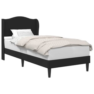 vidaXL Cadre de lit avec tête de lit Noir 90 x 190 cm Simili cuir