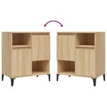 vidaXL Buffets 2 Pièces chêne sonoma 60x35x70 cm bois d'ingénierie