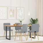 vidaXL Chaises à manger lot de 4 gris clair tissu
