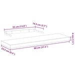 vidaXL Étagère flottante 80x23 5x4 cm bois d'ingénierie