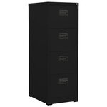 vidaXL Classeur Noir 46x62x133 cm Acier