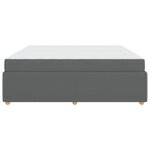 vidaXL Cadre de lit avec matelas Gris foncé 200 x 200 cm tissu