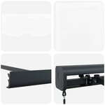 vidaXL Auvent Rétractable Blanc 500 × 300 cm Tissu et Métal