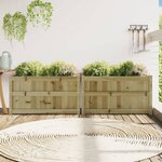 vidaXL Jardinières 2 Pièces bois de pin imprégné