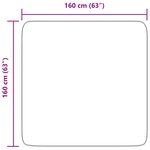vidaXL Tapis Shaggy à poils longs NAVARRA gris argenté 160x160 cm