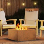 vidaXL Braise Marron 60 x 60 x 30 cm Acier résistant aux intempéries