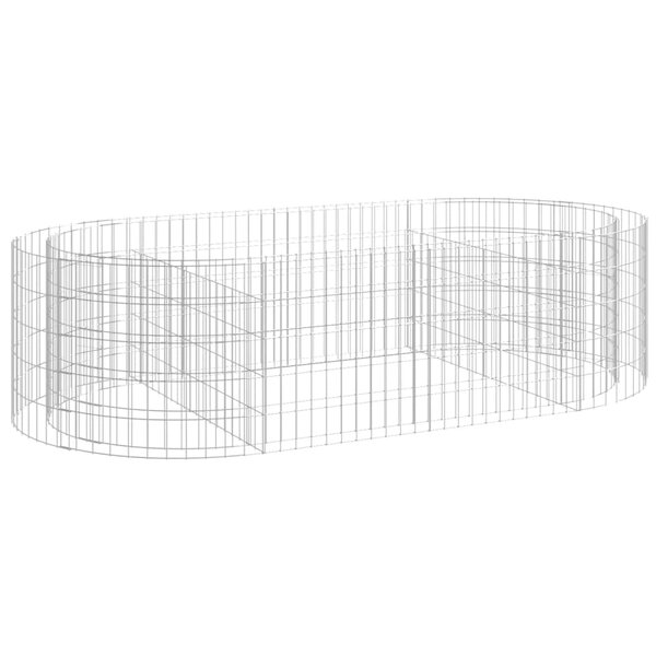 vidaXL Lit surélevé à gabion Fer galvanisé 200x100x50 cm