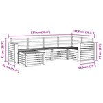 vidaXL Ensemble de canapés d'extérieur 6 pc Naturel Polyester