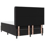 vidaXL Lit à ressorts avec matelas Noir 160 x 200 cm Velours