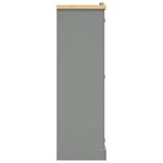 vidaXL Garde-robe avec 3 portes Gamme Corona pin mexicain Gris