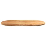 vidaXL Dessus de table 100x50x2 cm bois de chêne massif ovale