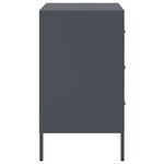 vidaXL Table de chevet anthracite 36x39x68 cm acier