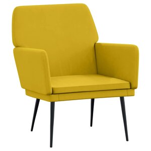 vidaXL Fauteuil Jaune 62x79x79 cm Velours