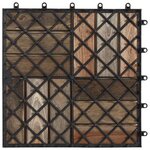 vidaXL Carreau de terrasse 10 Pièces Gris 30 x 30 cm Bois d'acacia