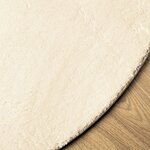 vidaXL Tapis HUARTE à poils courts doux et lavable crème Ø 80 cm