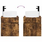 vidaXL Meuble de lavabo mural Chêne fumé 49 x 44 5 x 65 5 cm