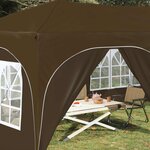 vidaXL Tente de fête pop-up 575 x 288 x 245 cm Taupe Tissu Oxford