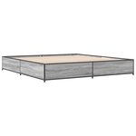 vidaXL Cadre de lit sonoma gris 200x200 cm bois d'ingénierie et métal