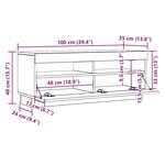 vidaXL Meuble TV Blanc 100x35x40 cm Bois d'ingénierie