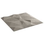 vidaXL Panneaux muraux 48 Pièces gris béton 50x50 cm XPS 12 m² losange
