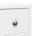 vidaXL Armoire de salle de bain étroite avec roulettes blanc
