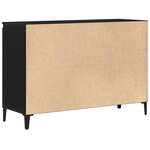Buffet vidaXL Chêne noir Bois de chêne massif  Acier enduit de poudre