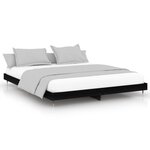 vidaXL Cadre de lit sans matelas noir 200x200 cm bois d'ingénierie
