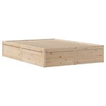 vidaXL Cadre de lit avec tête de lit 140x190 cm bois de pin massif