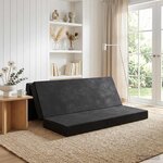 vidaXL Canapé-lit pliable 180 x 67 x 45 cm Noir