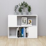 vidaXL Meuble TV Blanc 80x24x63 cm Bois d'ingénierie