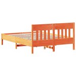 vidaXL Cadre de lit sans matelas cire marron 150x200cm bois pin massif
