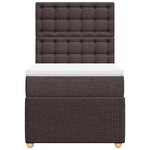 vidaXL Sommier à lattes de lit avec matelas Marron foncé 100x200 cm