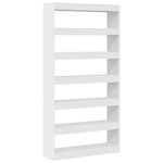 vidaXL Bibliothèque Blanc Bois d'ingénierie