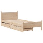 vidaXL Cadre de lit sans matelas 75x190 cm bois de pin massif