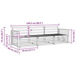 vidaXL Ensemble de canapés d'extérieur 3 pc Naturel