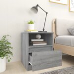 vidaXL Tables de chevet 2 Pièces sonoma gris 40x40x50cm bois d'ingénierie
