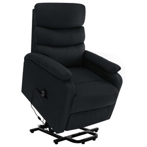 vidaXL Fauteuil de massage Noir Tissu