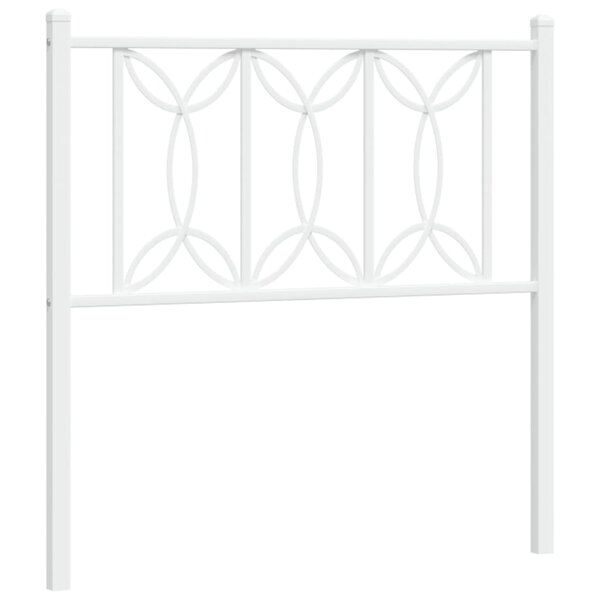 vidaXL Tête de lit métal blanc 75 cm