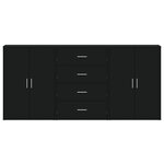 vidaXL Buffets 3 Pièces noir 60x31x84 cm bois d'ingénierie