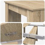 vidaXL Table à dîner 240 x 85 x 75 cm Bois d'ingénierie Chêne Sonoma
