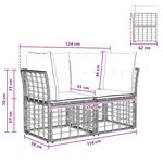 vidaXL Loveseat d'extérieur 2 pièces 2-Nombre de places