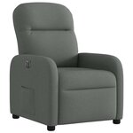 vidaXL Fauteuil inclinable électrique Gris foncé Tissu