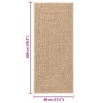 vidaXL Tapis ZIZUR 80x200 cm aspect de jute intérieur et extérieur