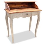 Bureau table meuble travail informatique bois de récupération massif 80 x 40 x 92 cm 0502097