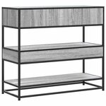 vidaXL Table console sonoma gris 90x35x80 cm bois d'ingénierie