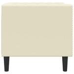 vidaXL Fauteuil Chesterfield crème similicuir