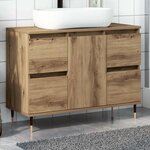 vidaXL Armoire de salle de bain chêne artisanal bois d'ingénierie