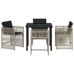 vidaXL Ensemble de salle à manger pour jardin 5 Pièces Gris clair