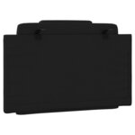 vidaXL Coussin de tête de lit noir 80 cm similicuir